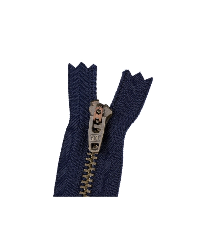 Kovový zips YKK No 4 dĺžka 20 cm staromosadzný (jeansový) - 1 ks | Mimib