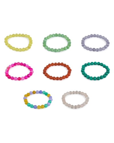 Náramok z minerálnych, syntetických a sklenených korálikov - 1 ks | Mimib