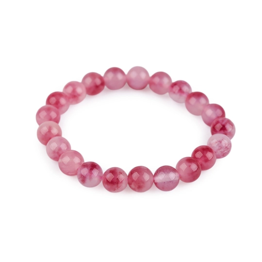 Náramok z minerálnych, syntetických a sklenených korálikov - 1 ks | Mimib