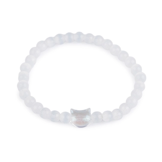 Náramok pružný zo sklenených korálikov mačka, motýľ, hviezda - 1 ks | Mimib