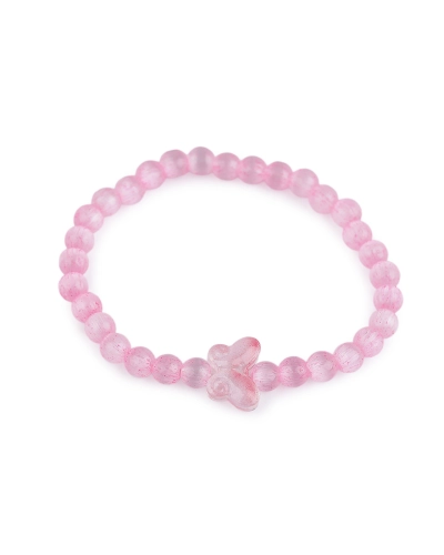 Náramok pružný zo sklenených korálikov mačka, motýľ, hviezda - 1 ks | Mimib