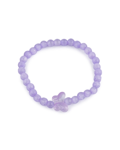 Náramok pružný zo sklenených korálikov mačka, motýľ, hviezda - 1 ks | Mimib