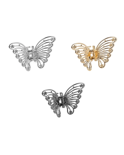 Štipec do vlasov kovový motýľ - 1 ks | Mimib