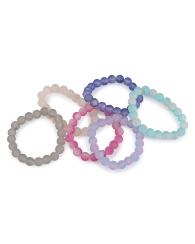 Náramok pružný zo sklenených korálikov s ľadovým efektom - 1 ks | Mimib