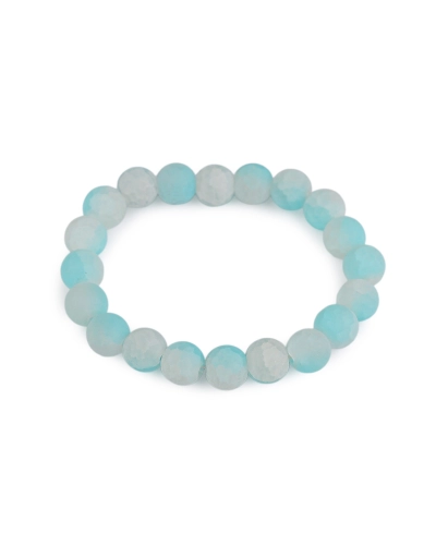 Náramok pružný zo sklenených korálikov s ľadovým efektom - 1 ks | Mimib