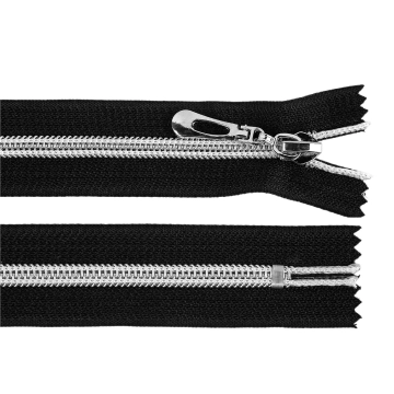 fermoare spiralate No 7 cu dinți argintii